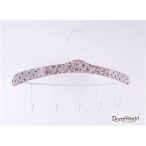 Fém ékszerfogas virágpöttyös 40cm