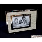 Fa képtartó fémsz. tégla alakú krém színű 10x15cm