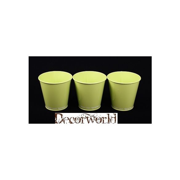 Kaspó bádog 10,5x11cm - Pasztell zöld