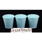 Bádog kaspó pasztell türkiz