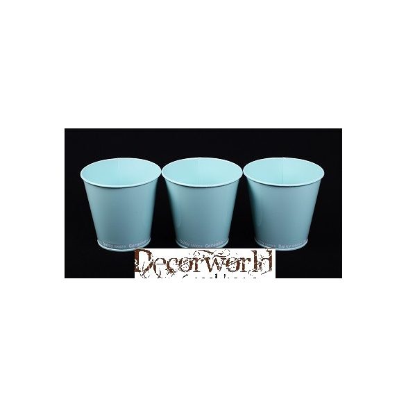 Bádog kaspó pasztell türkiz