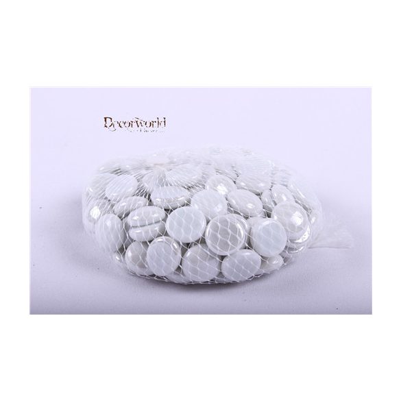 Dekor Üvegkavics Fehér 19mm 500g