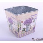 Bádog kaspó 4sz. levendula 12x11cm