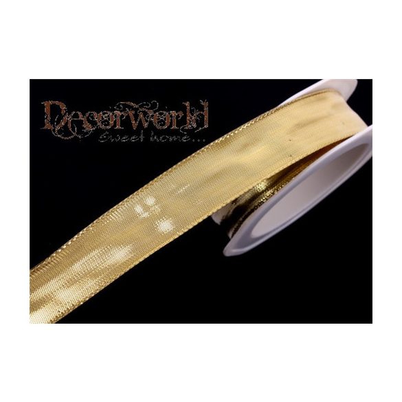 Szatén szalag metál 25mm x 10m - Arany