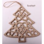 Fa fenyő, mintás fehér 32cm