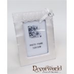 Fa képtartó fehér masni 20x15cm