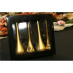 Üveg csepp dísz 15x4 cm - Arany S/4