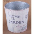 Kaspó bádog "Home & Garden" 8cm