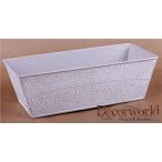 Bádog Téglakaspó Csipkés/Krém 31cm