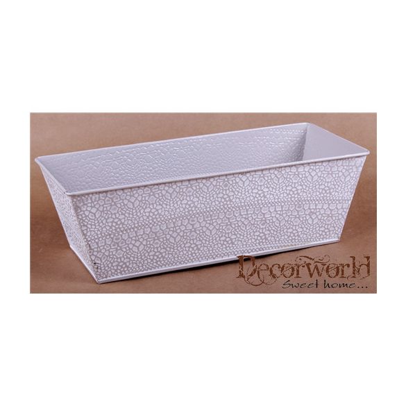 Bádog Téglakaspó Csipkés/Krém 31cm