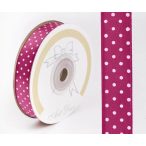 Szalag Szatén Pöttyös 15 mm x 25 m - Cikámen