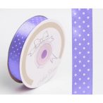 Szalag Szatén Pöttyös 15 mm x 25 m - Levendula