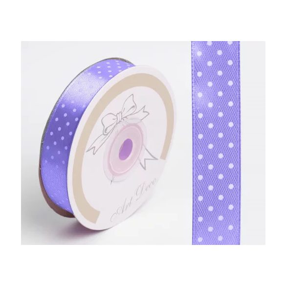 Szalag Szatén Pöttyös 15 mm x 25 m - Levendula