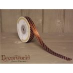 Szalag Szatén Pöttyös 15 mm x 25 m - Kávé