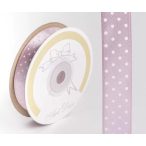Szalag Szatén Pöttyös 15 mm x 25 m - Mályva