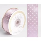 Szalag Szatén Pöttyös 25 mm x 25 m - Mályva