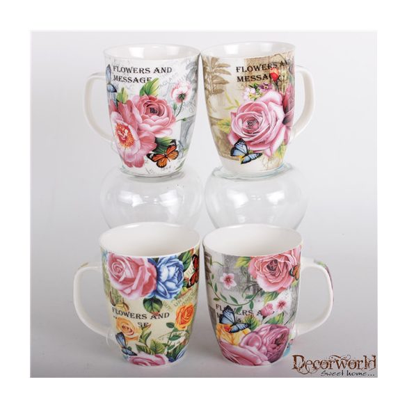 Kerámia bögre rózsás 4S 3,25Dl