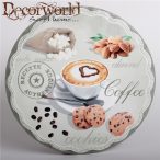 K. Pohár Alátét Kör Kávé + Süti 20cm