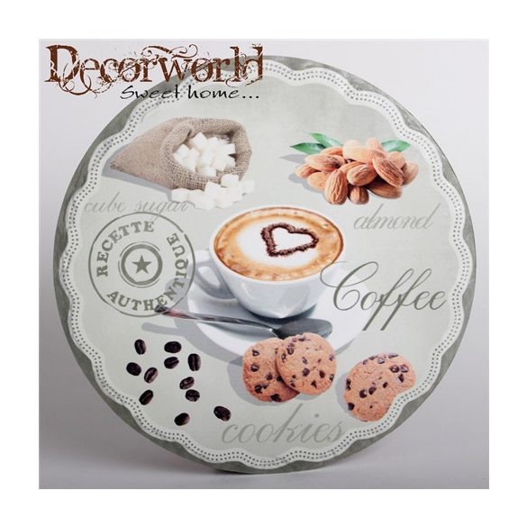 K. Pohár Alátét Kör Kávé + Süti 20cm