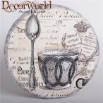 K. Pohár Alátét Kör Evőeszköz + Süti 20cm