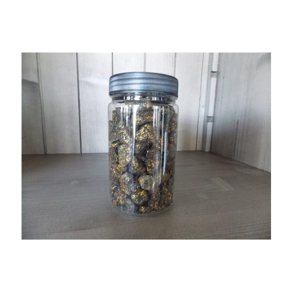 Glitteres dekor kavics 500g arany 12-25mm