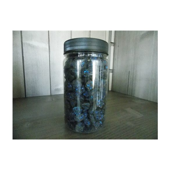 Glitteres dekor kavics 500g kék 12-25mm