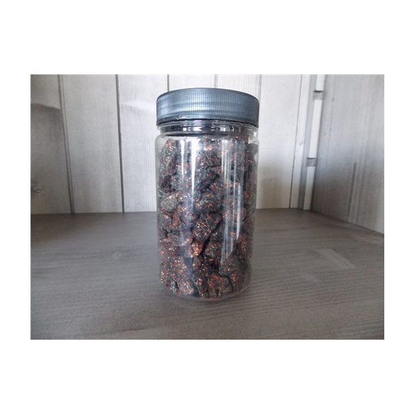 Glitteres dekor kavics 500g narancs 12-25mm