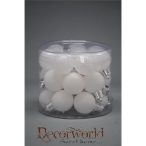 Mű.a. fenyőfa gömb,fehér