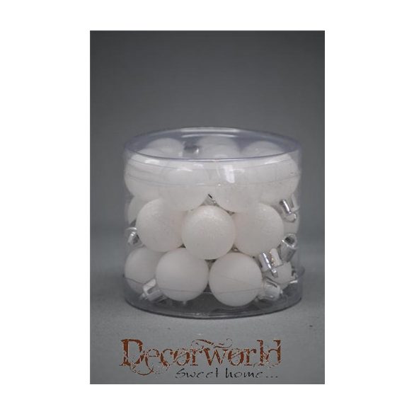 Mű.a. fenyőfa gömb,fehér