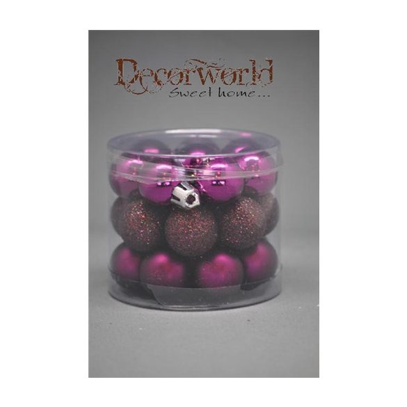 Mű.a. fenyőfa gömb,padlizsán