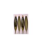 Díszcsepp üveg 15cm sötét zöld matt&fényes S/4