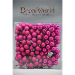 Gömb üveg betűzős 2cm ciklámen matt és fényes S/12