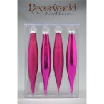 Díszcsepp üveg S/4 magenta 15CM MATT ÉS FÉNYES