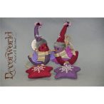 MADÁR RUHÁBAN CSILLAGGAL AKASZTÓS 25CM