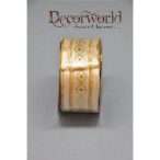 SZALAG 38MM/10M CSIKOS TEXTIL ARANY-KRÉM