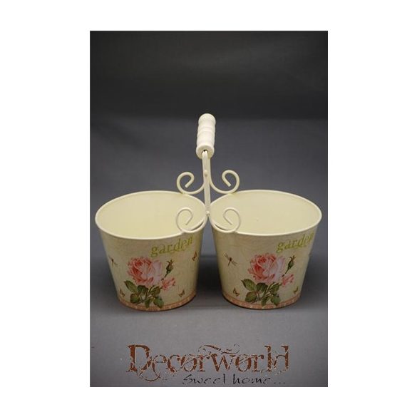 Dupla kaspófüles rózsás bádog