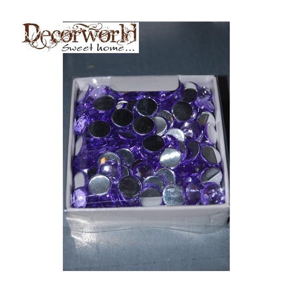 Kristály kő acryl 10mm világos lila S/100