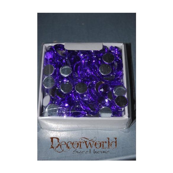 Kristály kő acryl 10mm iboly lila S/100