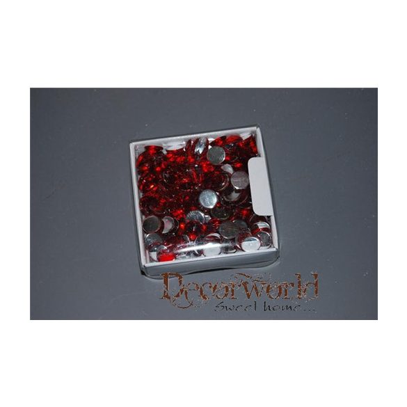 Kristály kő acryl 10mm piros S/100
