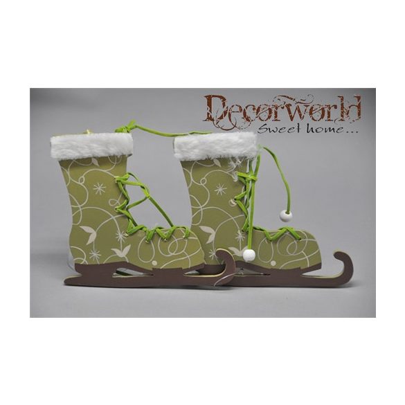 Korcsolya ablakdísz akasztós fa 13x22