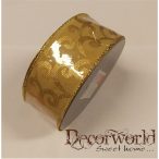 SZALAG 38MM/10M INDÁS TEXTIL KRÉM-ARANY