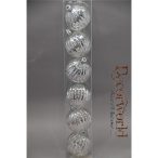   Karácsonyfadísz foltos akasztós műanyag 6 cm - Ezüst S/6