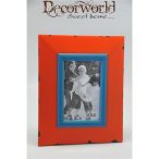 Képkeret fa 19,5x24,5cm narancs-kék