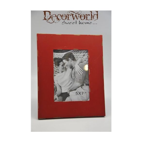 Képkeret fa 21,5x26,5cm bordó