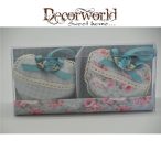 Illatosító párna szív alakú textil 8 cm S/2 - Kék