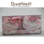   Illatosító párna szív alakú textil 8 cm S/2 - Rózsaszín