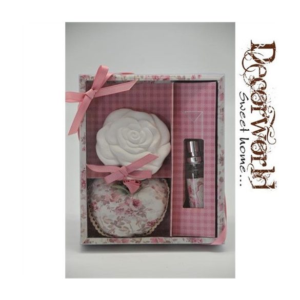 Illatosító szett 15.3x13x2.5cm S/3 - Rózsaszín AKCIÓS