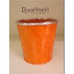 Kaspó bádog dróthálós 13x10x13cm - Narancs