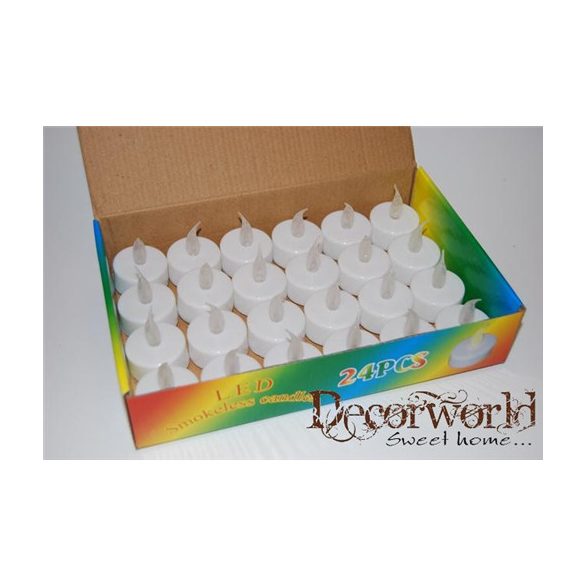 Gyertya ledes sárga fénnyel műanyag 2x3,5cm - Sárga-fehér