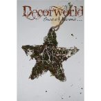 Havas csillag alakú moha ág 30x30x3cm - Natúr-fehér